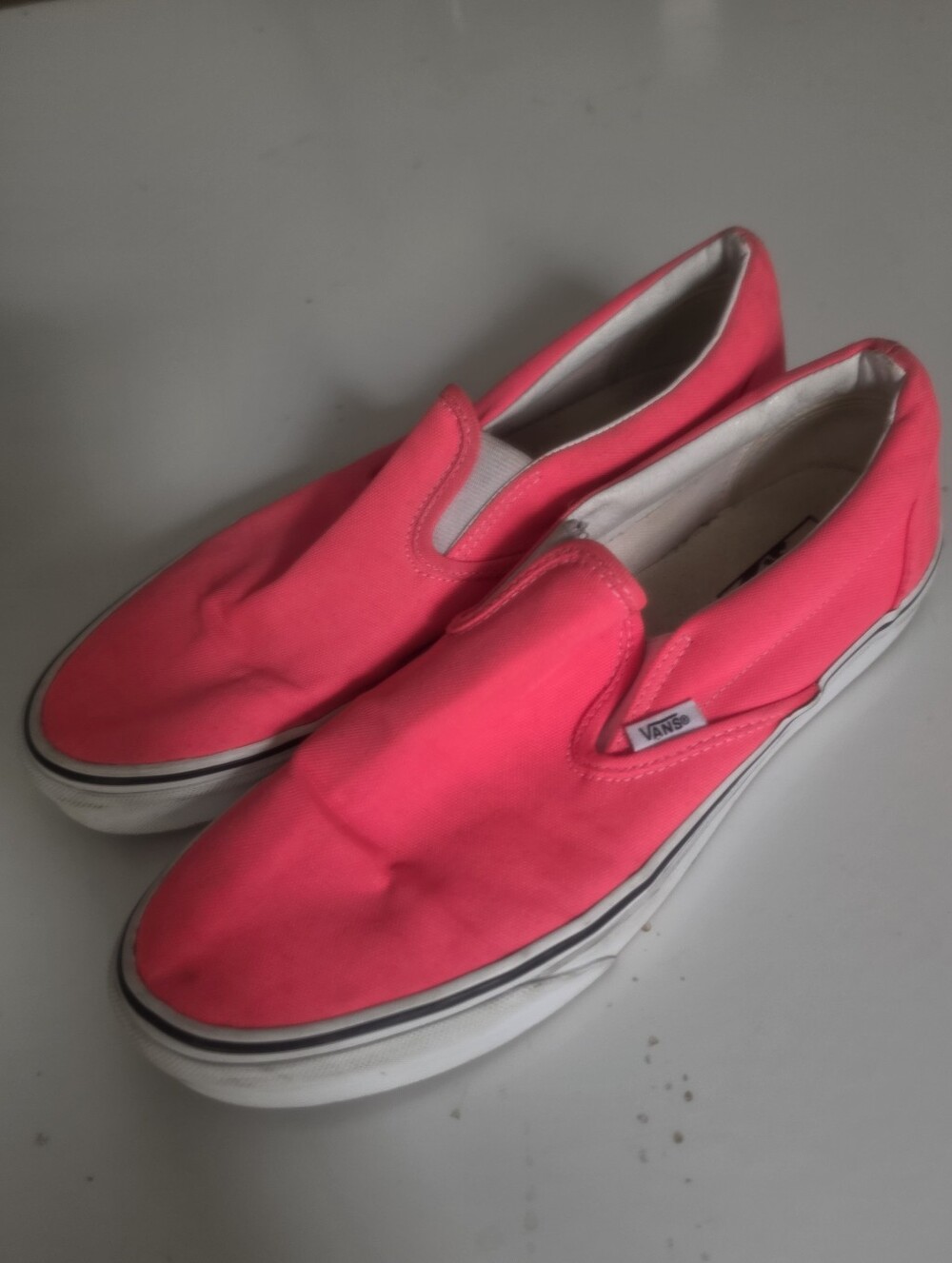 Vans Slip-On Men's Tennis in Neon Pink Colorway Size 10.5 Streetwear Skater